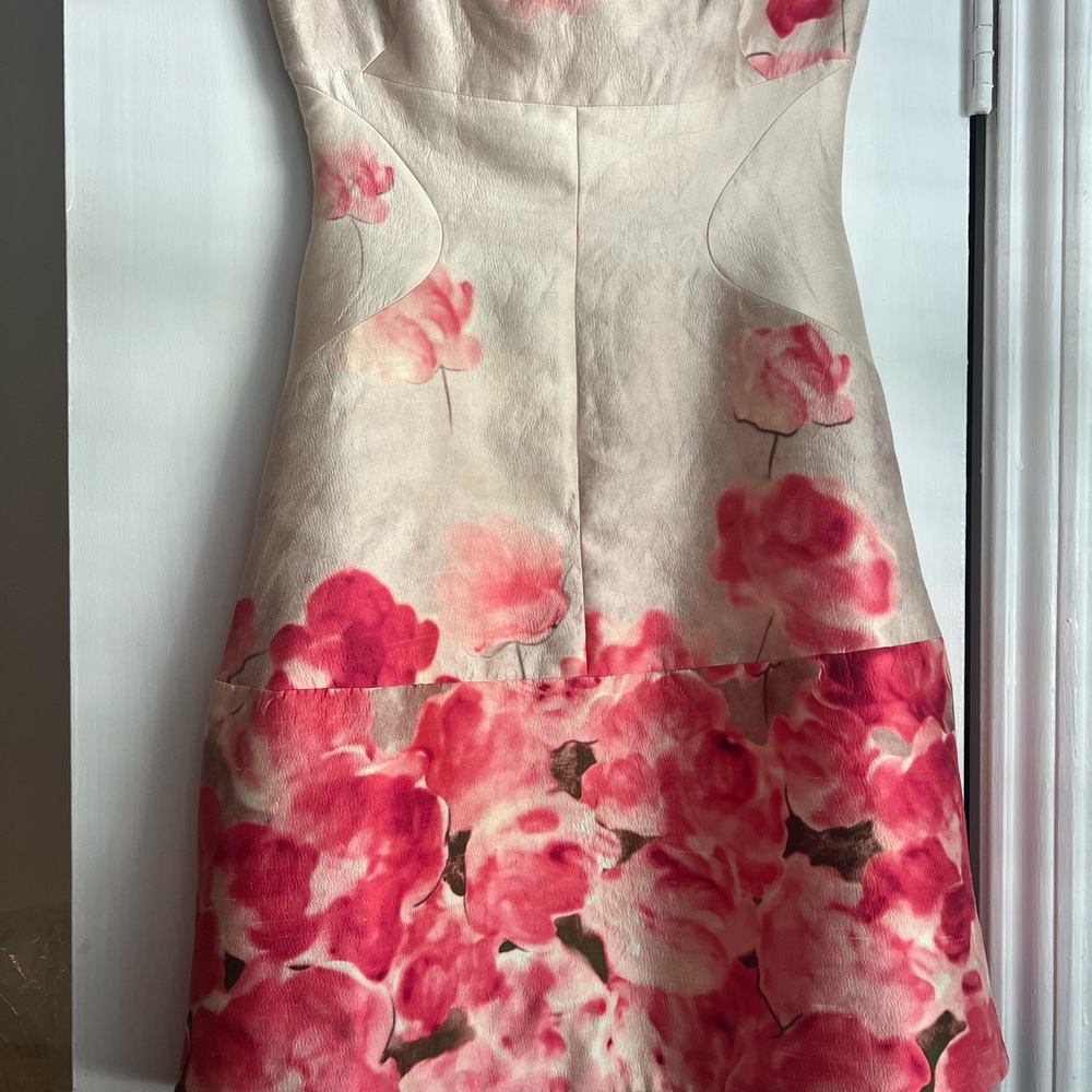 Lela Rose size 6 designer sleeveless dress floral print